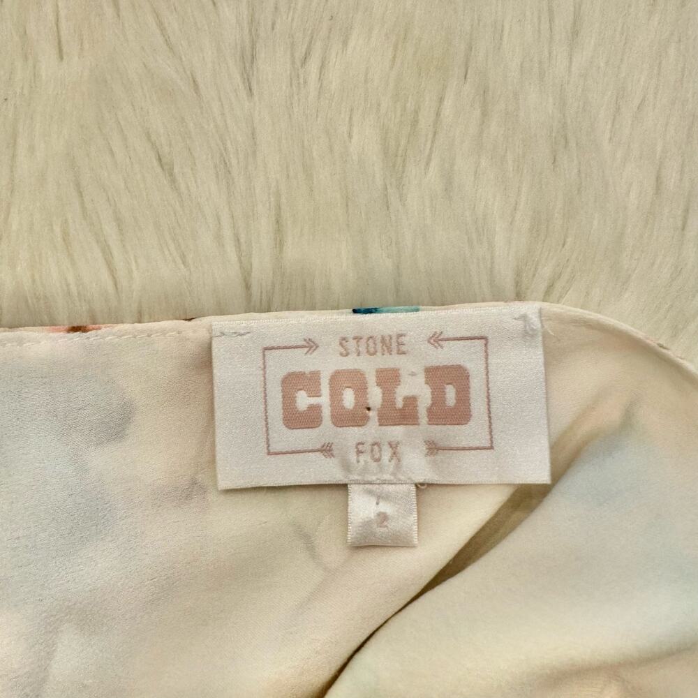 Stone Cold Fox Ivory Cosmo Romee Silk Cutout Dress 4 Boho - Picture 7 of 14